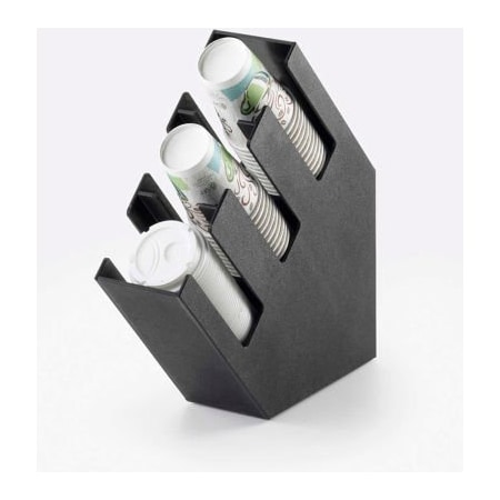 Cal-Mil Cal-Mil 2048-3 Classic Cup / Lid Organizer 5-1/2"W x 16-1/4"D x 16-1/4"H Black 2048-3